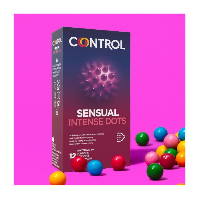 Prezerwatywy-Control Sensual Intense Dots 12"s